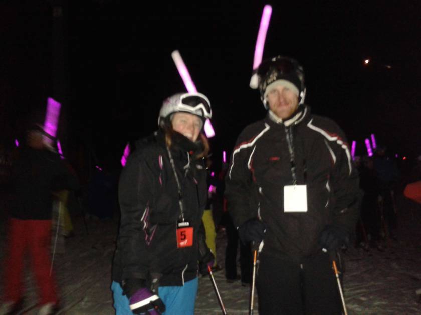 Guests skiing at I Light