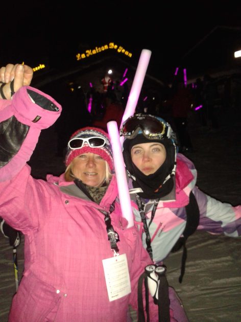 Jane and Maria having fun at I Light